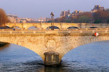 The pont au Change bridge in the 1st arrondissement of Paris city - obrazy, fototapety, plakaty