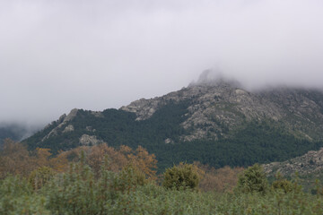 mountain, landscape, scenic, scenery, travel, tourism, touristic, cloudy, cloud, cloudscape, overcast, sky, heaven, heavenly, peak, nature, outdoor, rock, view, blue, hiking, hill, foggy, misty, fog, 