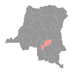 Obraz premium Lomami province map, administrative division of Democratic Republic of the Congo. Vector illustration.