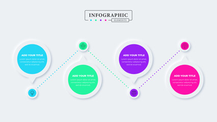 creative business infographic elements with 4 steps or options