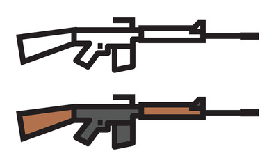 assault rifle simple icon, vector illustration 
