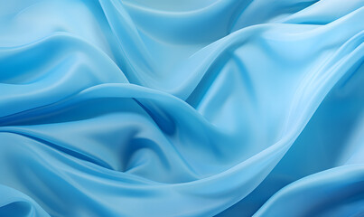 Obraz premium blue silk background, photorealistic details, soft and dreamy depictions, monochromatic abstraction, shaped canvas