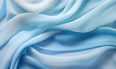 Obraz premium soft silk blue abstract texture, photobashing, dreamy and romantic compositions, luxurious fabrics