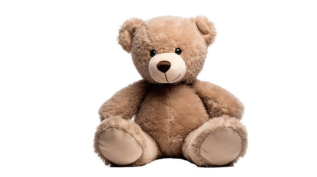 A teddy bear isolated on a transparent background, PNG image with background removed, Created with Generative Ai technology.