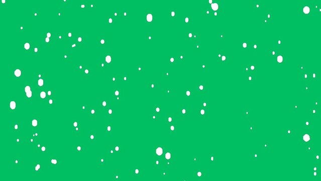 Falling snow In green screen 