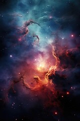 celestial abstract scene with nebula and stars