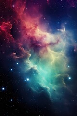 celestial abstract scene with nebula and stars