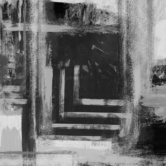 Abstract drawn monochromatic background. Artistic creative grunge texture. Scrapbook basis backdrop universal