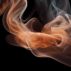 ephemeral and delicate smoke whirls