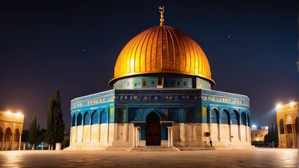 dome of the Rock at Night photo - Powered by Adobe