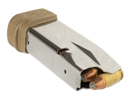 Hollow point cartridges loaded into a semi auto pistol magazine