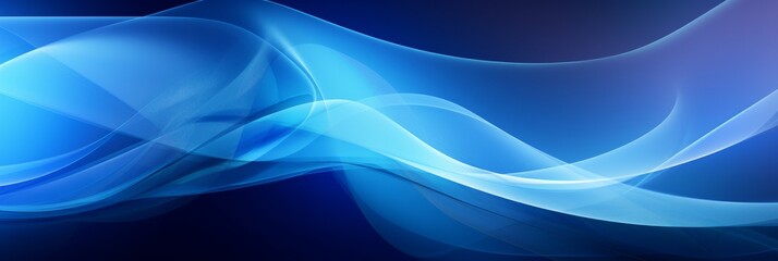Abstract blue background, wavy banner