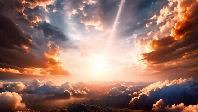 神秘的な朝焼け,Generative AI 