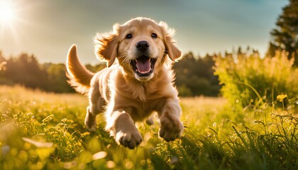 A dog, the essence of pure joy and playfulness