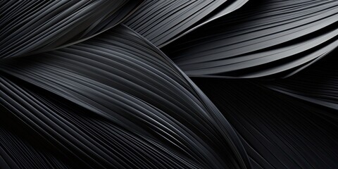 palm leaf seamless pattern in black background
