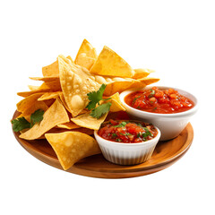 nachos and salsa dip - obrazy, fototapety, plakaty