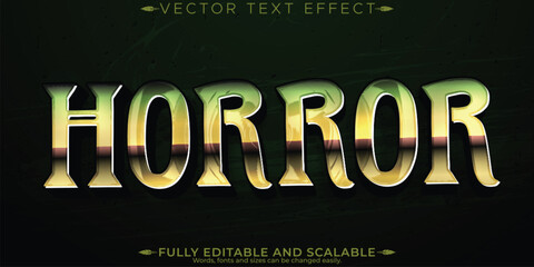 Horror movie text effect, editable vintage and scary text style