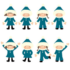 クリスマス、サンタコスチュームの子供