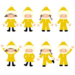 クリスマス、サンタコスチュームの子供