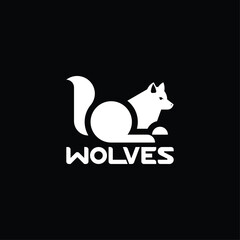 Wolf logo modern icon vector illustration design simple