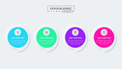 Creative business infographic template with 4 steps or options