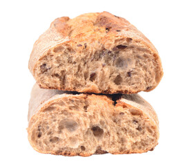 Loaf of bread isolated on white