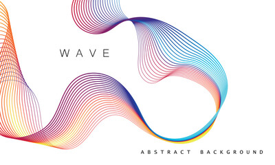 Abstract, modern, multi colored waves on abstract background. template for website,app, banner, poster. design template. vector illustration.