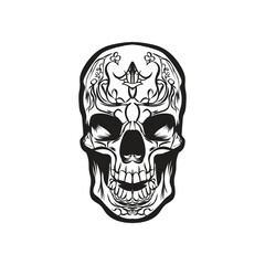 human skull vector art  design