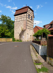 Historisches Altstadt der Weinstadt Hammelburg, Landkreis Bad Kissingen, Unterfranken, Franken, Bayern, Deutschland