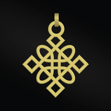 Ethiopian ancient christian orthodox golden cross design.crossed geometric shape pattern. High quality illustration