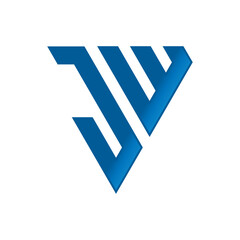 Letter JW Triangle Logo Design