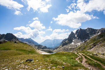 Obraz premium Summer landscape in Aiguestortes and Sant Maurici National Park, Spain