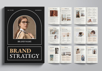 Minimal Brand Strategy Template Design Layout