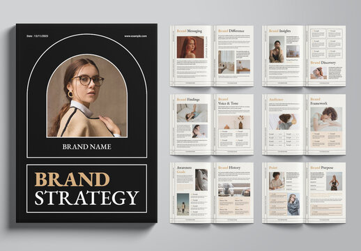Minimal Brand Strategy Template Design Layout