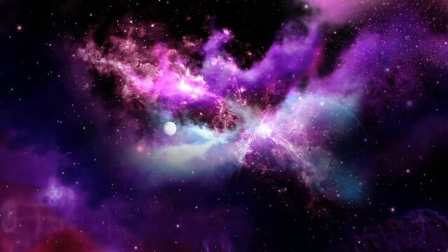 Space Travel into Beautiful Space Gas Formations and Star Clusters 2