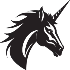 Poster unicorn head silhouette. © Sadia