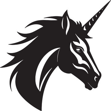 unicorn head silhouette.