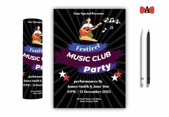 Festivel Music Club Party Flyer Template