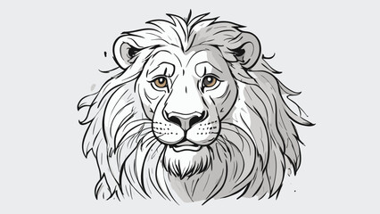 Lion cartoon character vector image. Illustration of cute lion design graphic on the white background