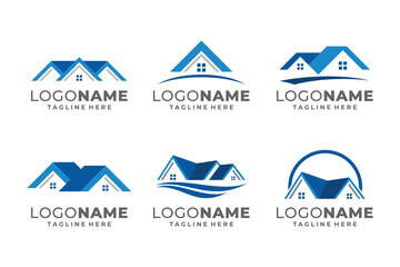 Real estate logo template vector