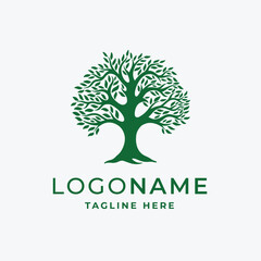 Tree logo template vector