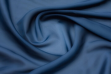 Abstract background texture of natural blue color fabric. Fabric texture of natural cotton or...