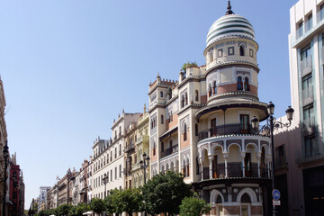 Seville (Spain). Adriatic building in the historic center of the city of Seville
