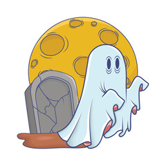 haunting ghost illustration