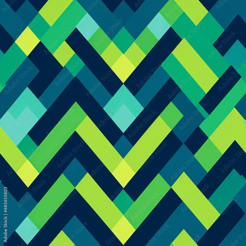 Aufkleber seamless abstract geometric pattern with vibrant green colors for background or design elements