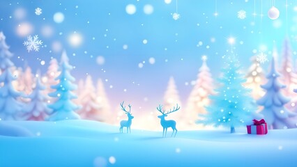 Obraz na płótnie Canvas Funny snowman on Christmas holiday winter background Merry Christmas and Happy Holidays wishes, banner background 
