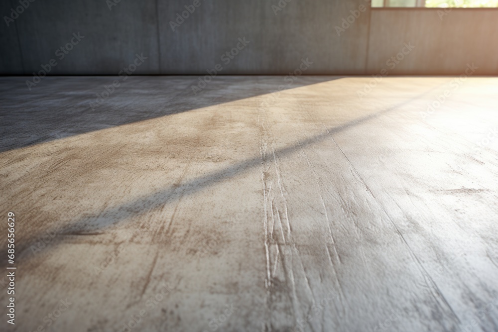 Poster a simple wooden floor with a window in the background. this versatile image can be used to depict va