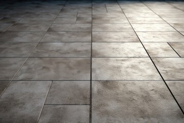 A detailed view of the tiled floor in a room. This image can be used to showcase interior design, home improvement projects, or flooring options