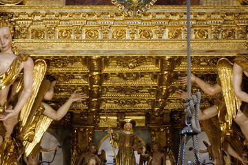 Santiago de Compostela (Galicia). Baldachin of the Main Altar of the Cathedral of Santiago de Compostela. © Rafael
