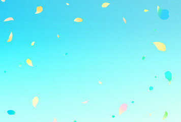 背景素材_花吹雪_カラフル_水色_空